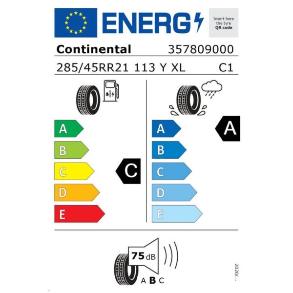 Continental SportContact 6 285 45 R21 113Y XL AO SIL Reifenlabel