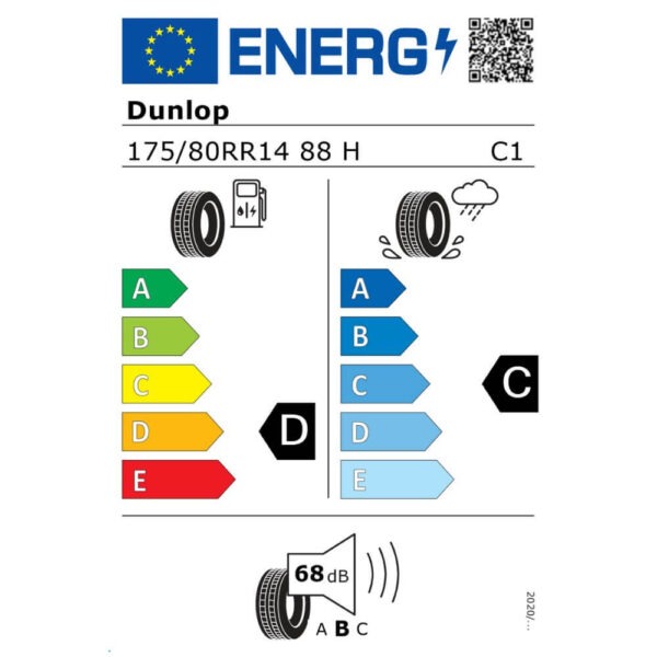 Dunlop Sport Classic 175 80 R14 88H Reifenlabel