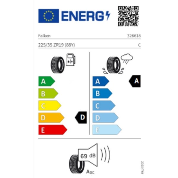 Falken Azenis FK510 225 35 ZR19 88Y XL Reifenlabel