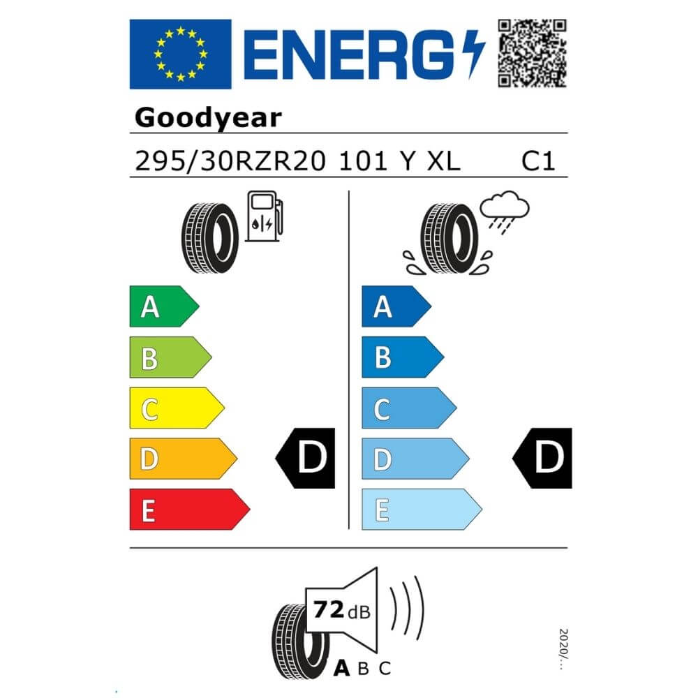 Goodyear Eagle F1 SuperSport RS 295 30 ZR20 101Y N0 Reifenlabel Goodyear Eagle F1 SuperSport RS 295 30 ZR20 101Y N0 Reifenlabel