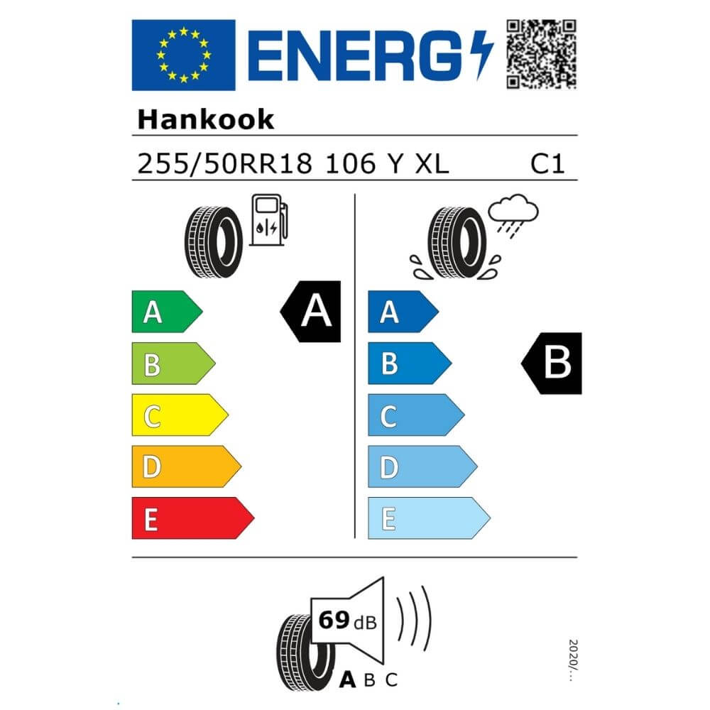 Hankook Ventus S1 evo3 255 50 R18 106Y XL Reifenlabel Hankook Ventus S1 evo3 255 50 R18 106Y XL Reifenlabel