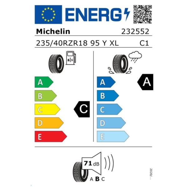 Michelin Pilot Sport 4 235 40 ZR18 95Y XL DT1 RG Reifenlabel