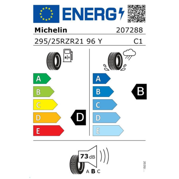 Michelin Pilot Sport 4 S 295 25 ZR21 96Y XL I RG Reifenlabel