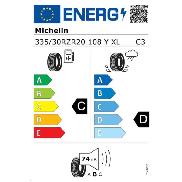 Michelin Pilot Sport Cup 2 R 335 30 ZR20 108Y XL MO2 Reifenlabel