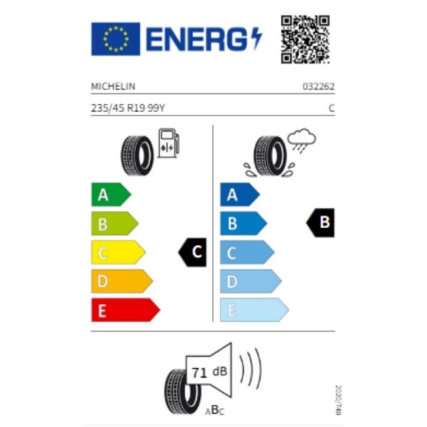 Michelin Pilot Sport EV 235 45 R19 99Y XL AC RG Reifenlabel
