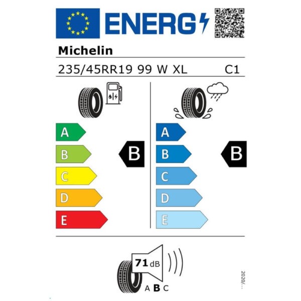 Michelin Pilot Sport EV 235 45 ZR19 99W XL RG Reifenlabel