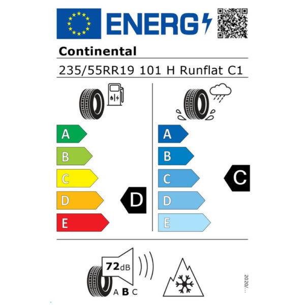Continental WinterContact TS 850 P SUV 235 55 R19 101H SSR MOE Reifenlabel