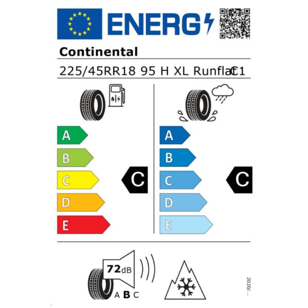 Continental WinterContact TS 860 S 225 45 R18 95H XL SSR Reifenlabel