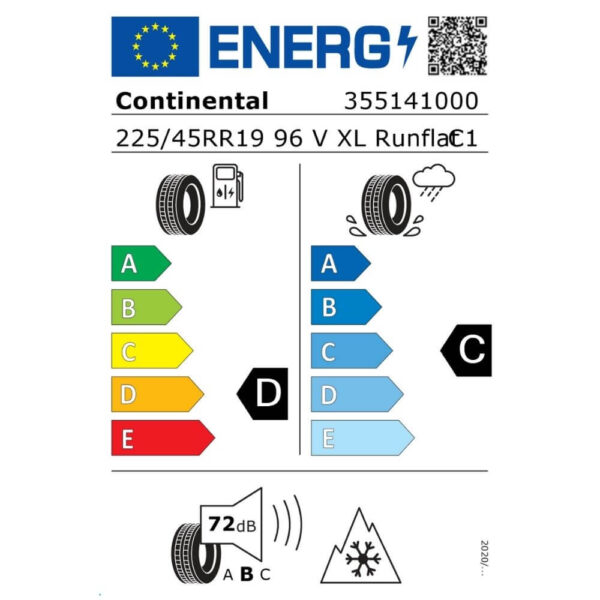 Continental WinterContact TS 860 S 225 45 R19 96V XL FR SSR Reifenlabel