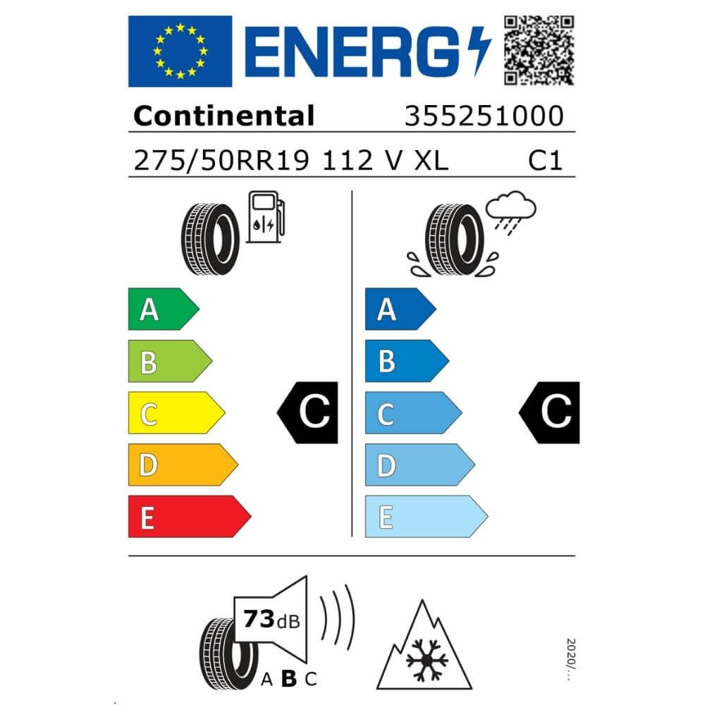 Continental WinterContact TS 860 S 275 50 R19 112V XL FR Reifenlabel Continental WinterContact TS 860 S 275 50 R19 112V XL FR Reifenlabel