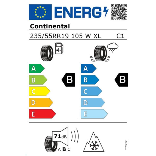 Continental WinterContact TS 870 P 235 55 R19 105W XL FR CS Reifenlabel