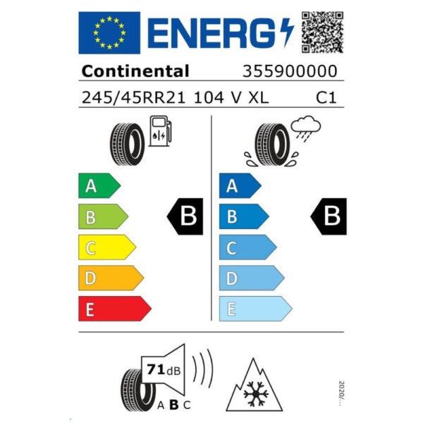 Continental WinterContact TS 870 P 245 45 R21 104V XL FR Reifenlabel