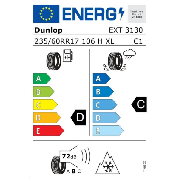 Dunlop Winter Sport 5 SUV 235 60 R17 106H XL Reifenlabel