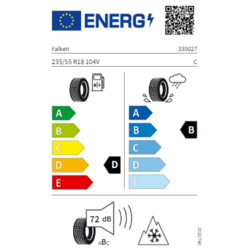 Falken Eurowinter HS01 SUV 235 55 R18 104V XL Reifenlabel Falken Eurowinter HS01 SUV 235 55 R18 104V XL Reifenlabel