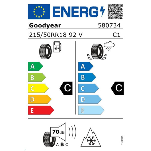 Goodyear UltraGrip Performance 3 215 50 R18 92V FP Reifenlabel