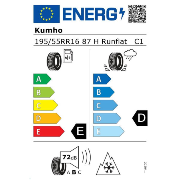 Kumho WinterCraft WP51 XRP 195 55 R16 87H 04X Reifenlabel
