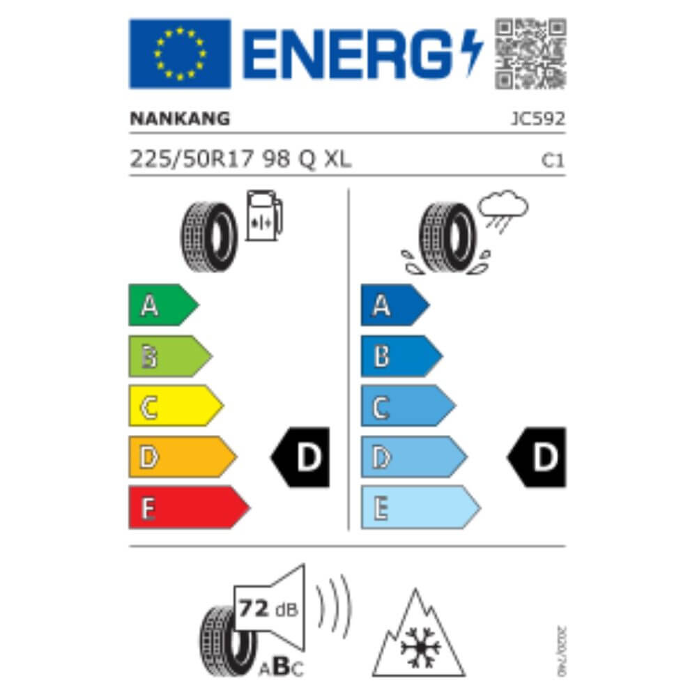 Nankang Ice Activa Ice 1 225 50 R17 98Q XL Nordic compound Reifenlabel Nankang Ice Activa Ice-1 225 50 R17 98Q XL, Nordic compound Reifenlabel