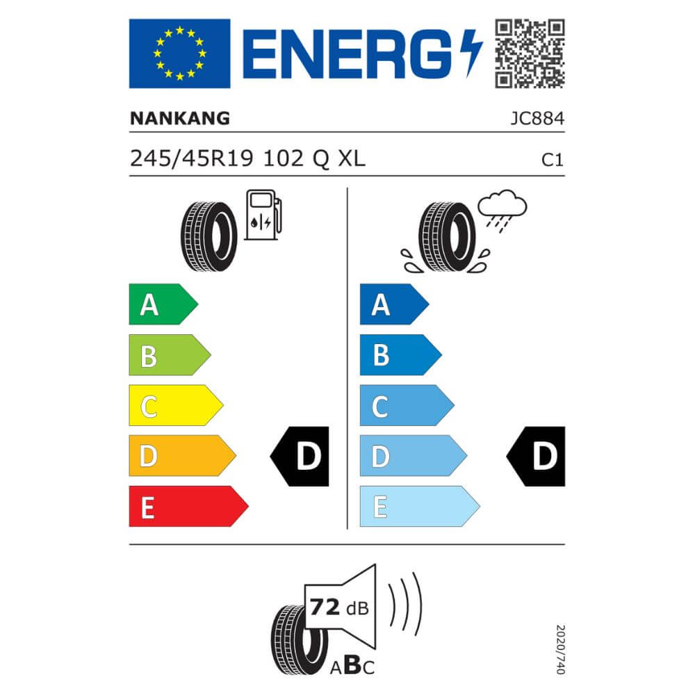 Nankang Ice Activa Ice 1 245 45 R19 102Q XL Nordic compound Reifenlabel Nankang Ice Activa Ice-1 245 45 R19 102Q XL, Nordic compound Reifenlabel