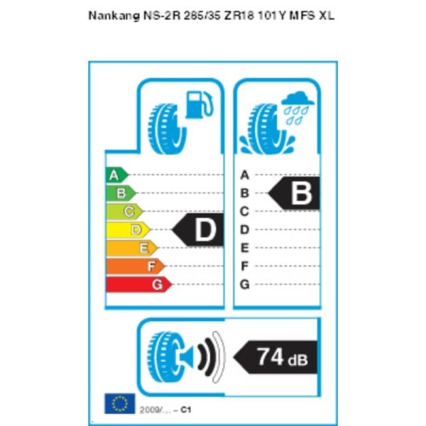 Nankang Sportnex NS-2R 285 35 ZR18 101Y XL Reifenlabel