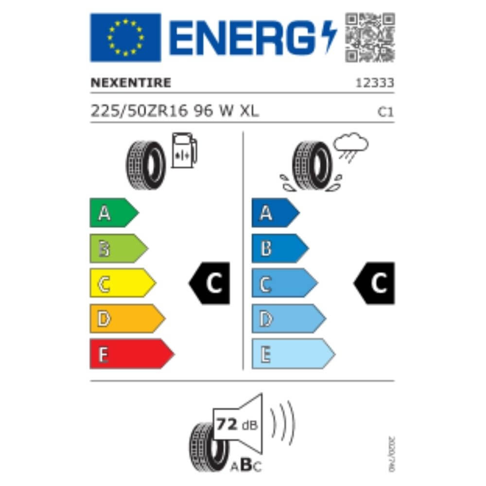 Nexen NFera SU1 225 50 ZR16 96W Reifenlabel Nexen N'Fera SU1 225 50 ZR16 96W Reifenlabel