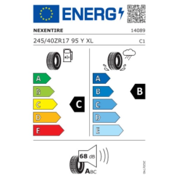 Nexen N'Fera SU1 245 40 ZR17 95Y Reifenlabel