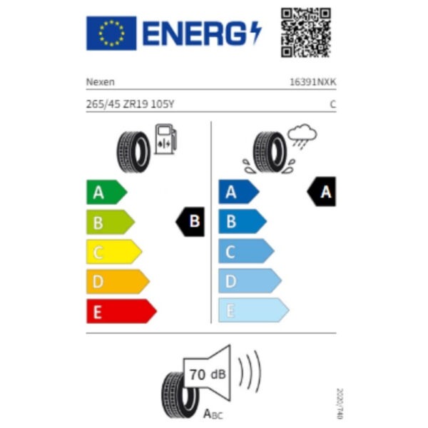 Nexen N'Fera Sport 265 45 ZR19 105Y Reifenlabel