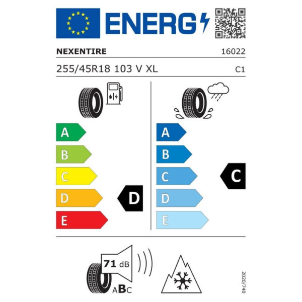 Nexen WinGuard Sport 2 255 45 R18 103V Reifenlabel