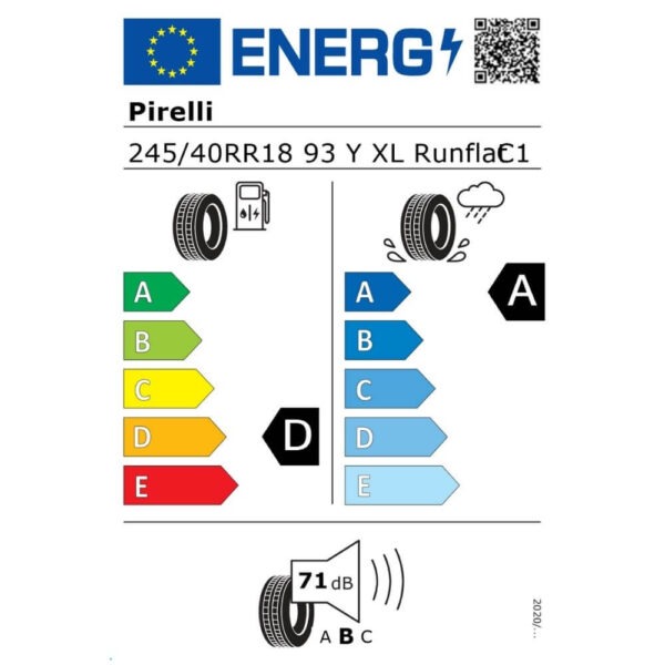 Pirelli P Zero 245 40 R18 93Y r-f Reifenlabel