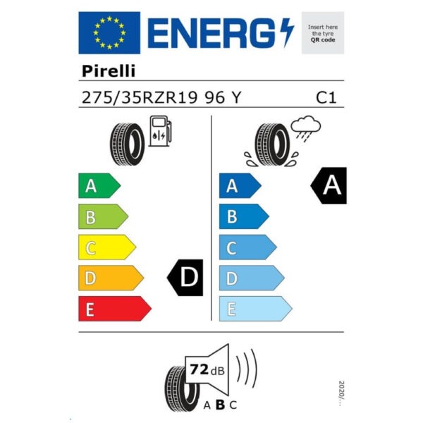 Pirelli P Zero 275 35 ZR19 96Y (J) Reifenlabel