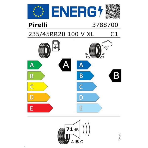 Pirelli P Zero PZ4 235 45 R20 100V XL (VOL) elt Reifenlabel