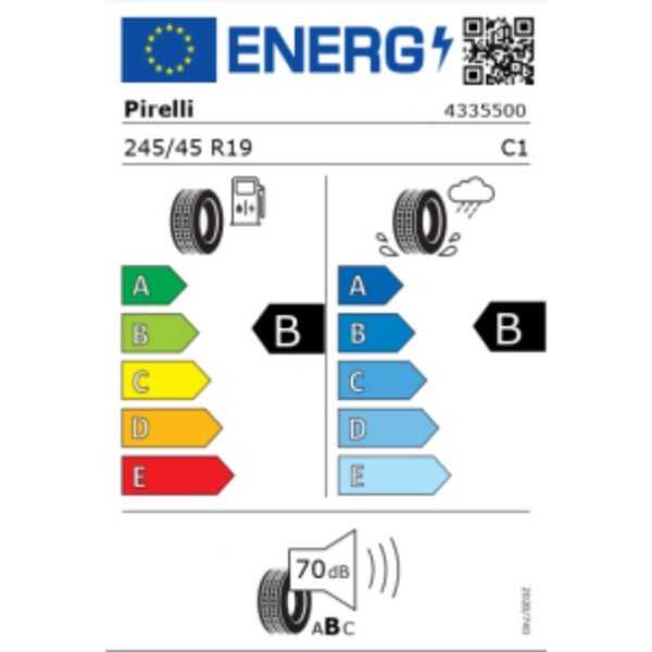 Pirelli P Zero PZ4 245 45 R19 102Y XL r-f EMT (MO) Reifenlabel