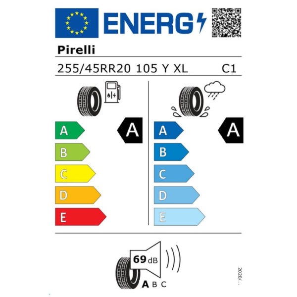 Pirelli P Zero PZ4 255 45 R20 105Y XL ()(KS)ncs Reifenlabel