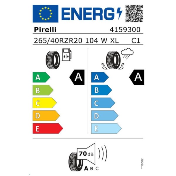Pirelli P Zero PZ4 265 40 ZR20 104W XL (MO1)ncs e Reifenlabel