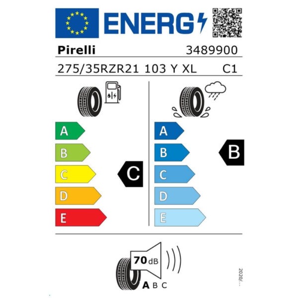 Pirelli P Zero PZ4 275 35 ZR21 103Y XL (AO1)ncs Reifenlabel