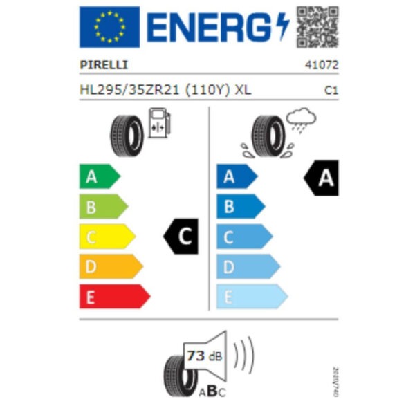Pirelli P Zero R 295 35 R21 110Y XL Reifenlabel