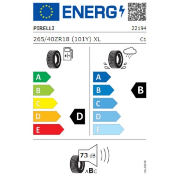Pirelli P Zero Trofeo R 265 40 ZR18 XL 101Y Reifenlabel