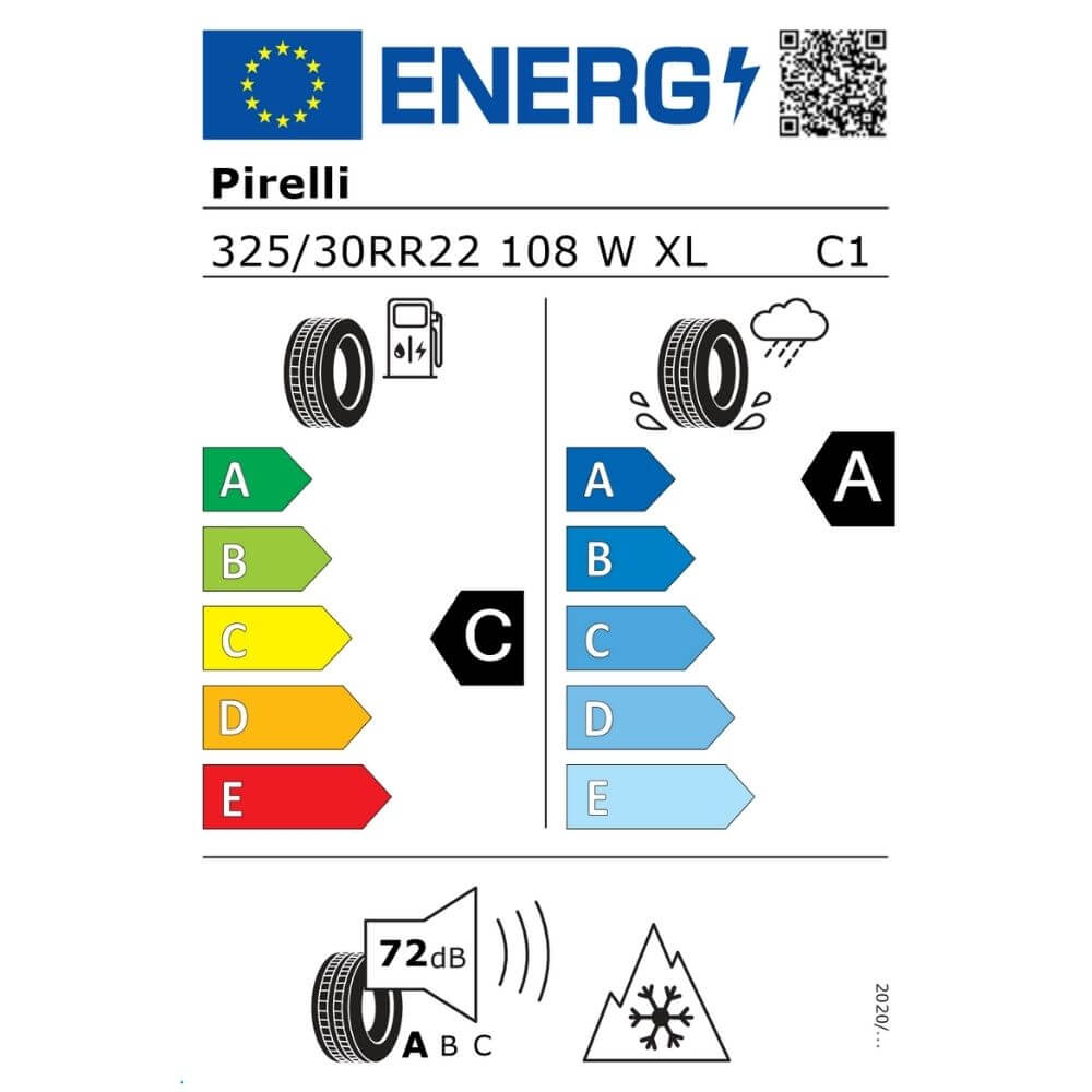 Pirelli P Zero Winter 325 30 R22 108W XL HP Reifenlabel Pirelli P Zero Winter 325 30 R22 108W XL (HP) Reifenlabel
