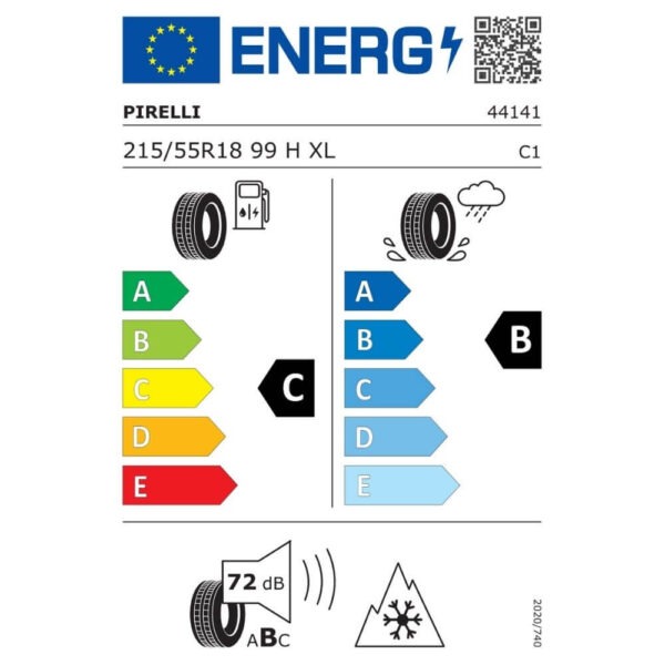 Pirelli Winter Sottozero 3 215 55 R18 99H XL Reifenlabel
