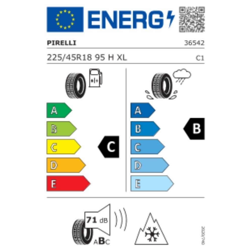 Pirelli Winter Sottozero 3 225 45 R18 95H XL r f MOE CB71 Reifenlabel Pirelli Winter Sottozero 3 225 45 R18 95H XL r-f (MOE) CB71 Reifenlabel
