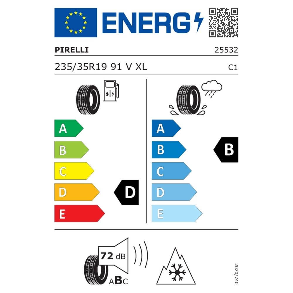Pirelli Winter Sottozero 3 235 35 R19 91V XL RO1 Reifenlabel Pirelli Winter Sottozero 3 235 35 R19 91V XL (RO1) Reifenlabel