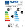 Pirelli Winter Sottozero 3 275 35 R21 103W XL (T0) ncs elt Reifenlabel