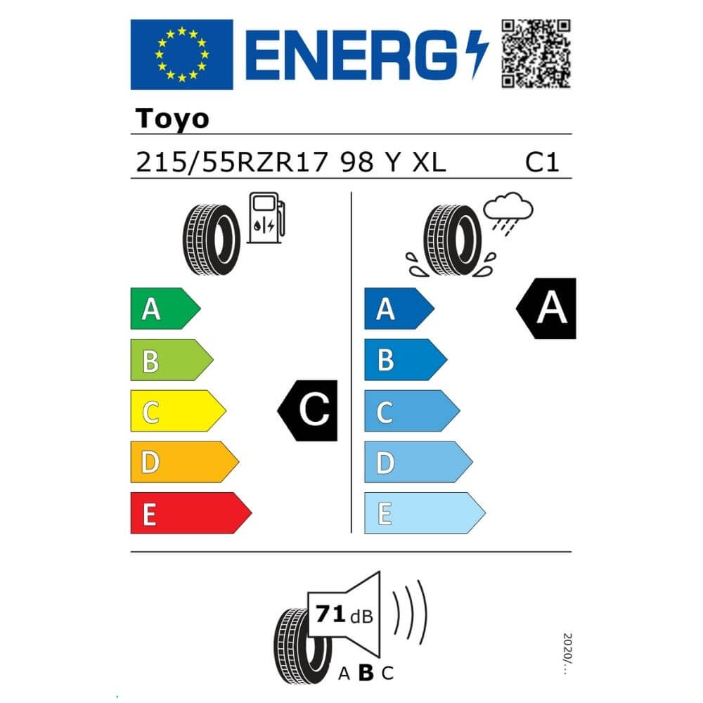 Toyo Proxes Sport 215 55 ZR17 98Y XL Reifenlabel Toyo Proxes Sport 215 55 ZR17 98Y XL Reifenlabel