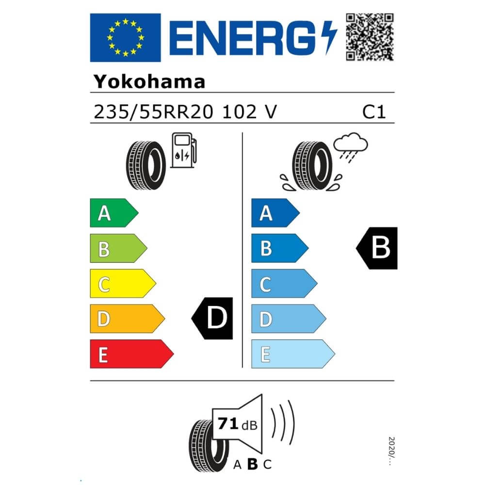 Yokohama Advan Sport V103 235 55 R20 102V NI Reifenlabel Yokohama Advan Sport V103 235 55 R20 102V NI Reifenlabel