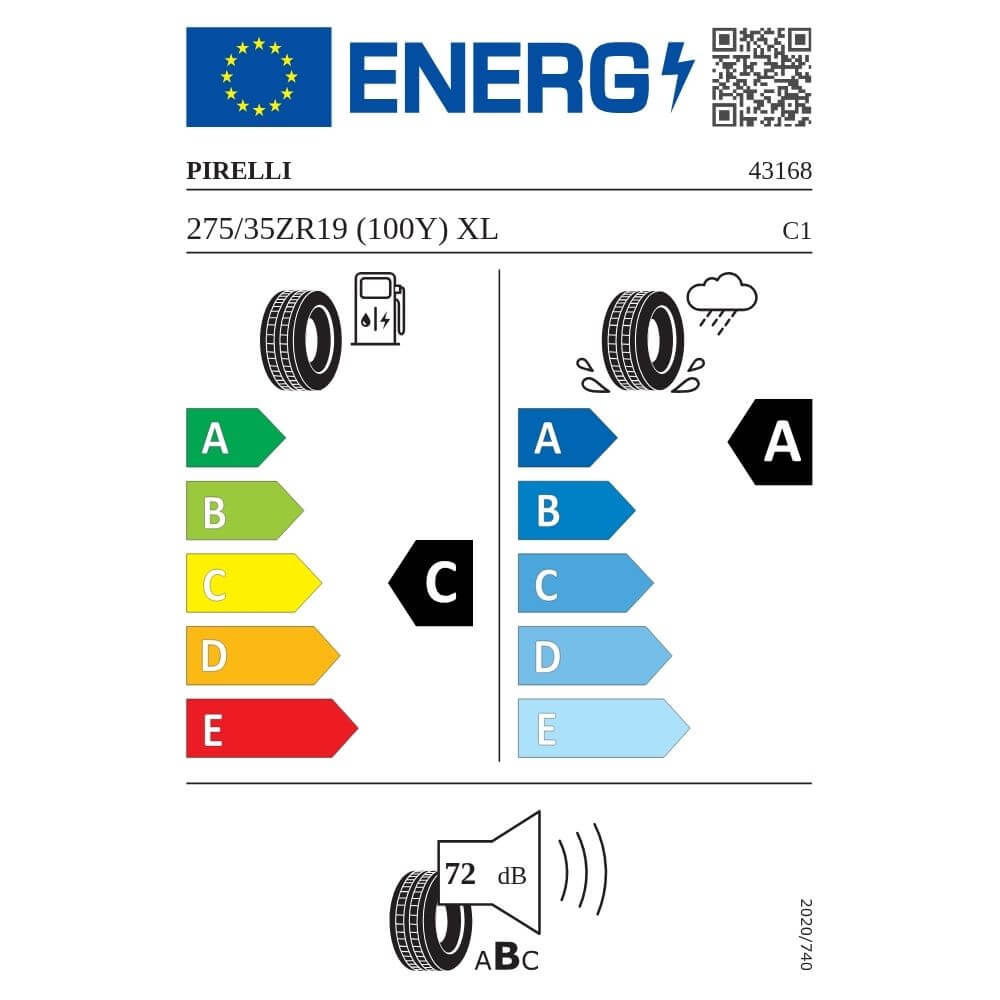Pirelli P Zero PZ5 275 35ZR19 100Y XL Reifenlabel Pirelli P Zero PZ5 275 35ZR19 100Y XL Reifenlabel