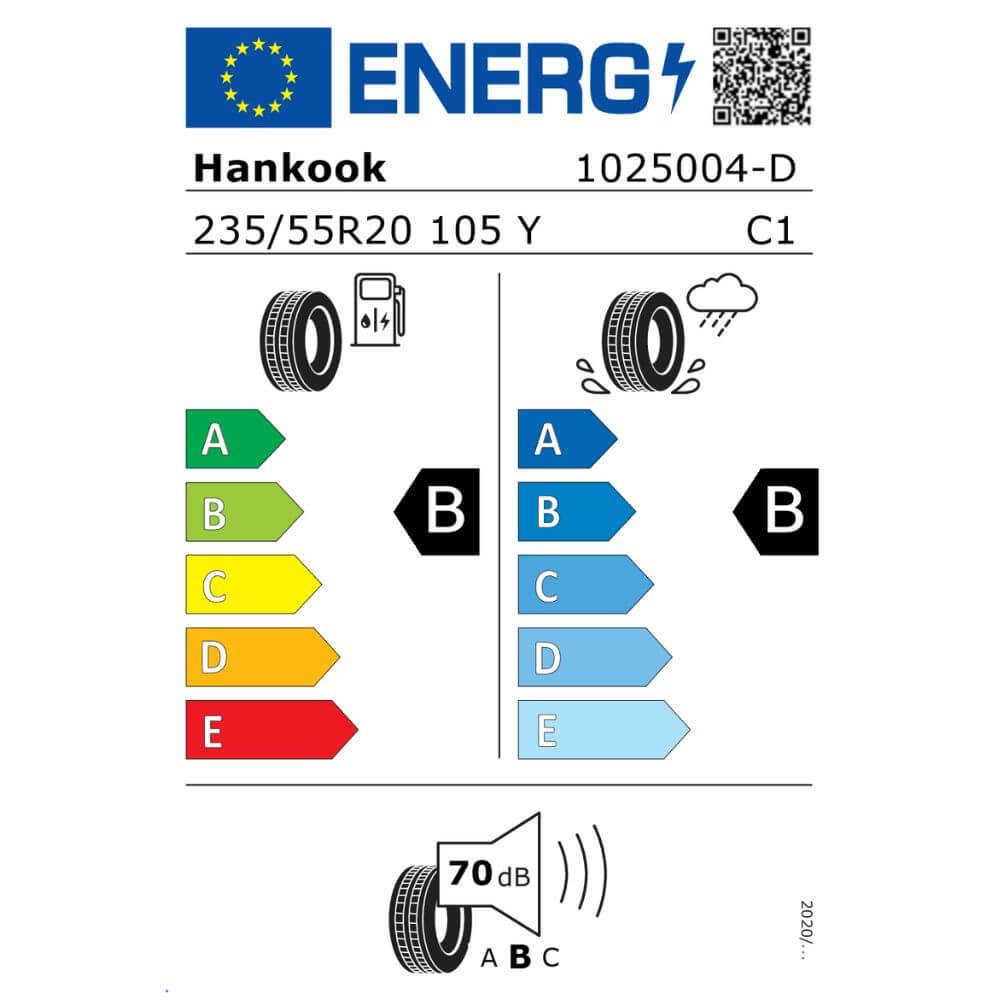 Hankook Ventus S1 evo3 EV 235 55R20 105Y XL Reifenlabel Hankook Ventus S1 evo3 EV 235 55R20 105Y XL Reifenlabel